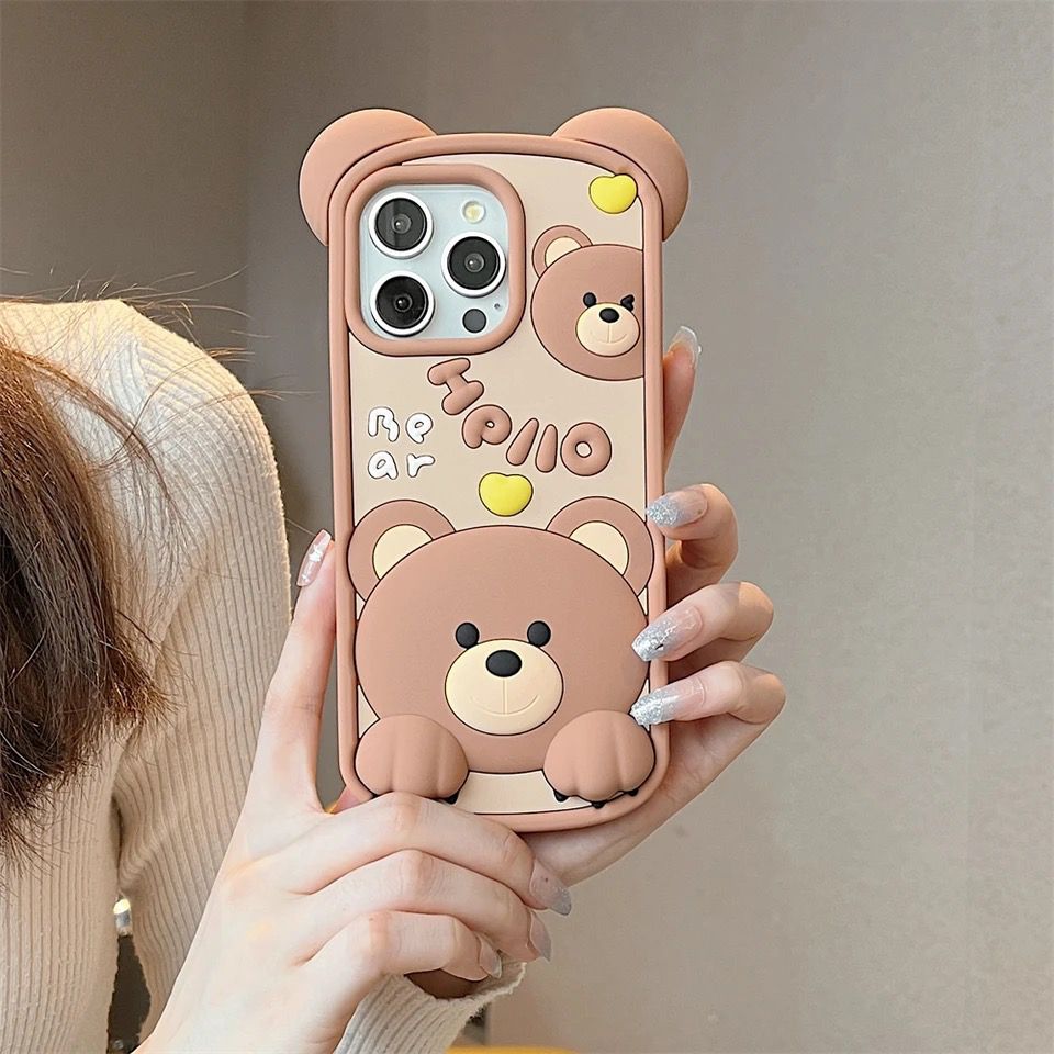 Hello Bear Silicon Phone Cases For iPhone