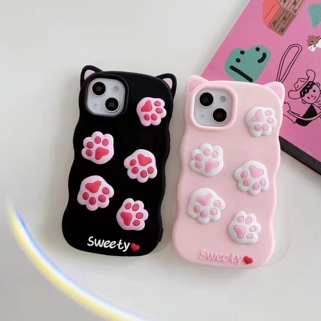 Cat Foot With Ears Phone Cases - iPhone 11 Pro Max