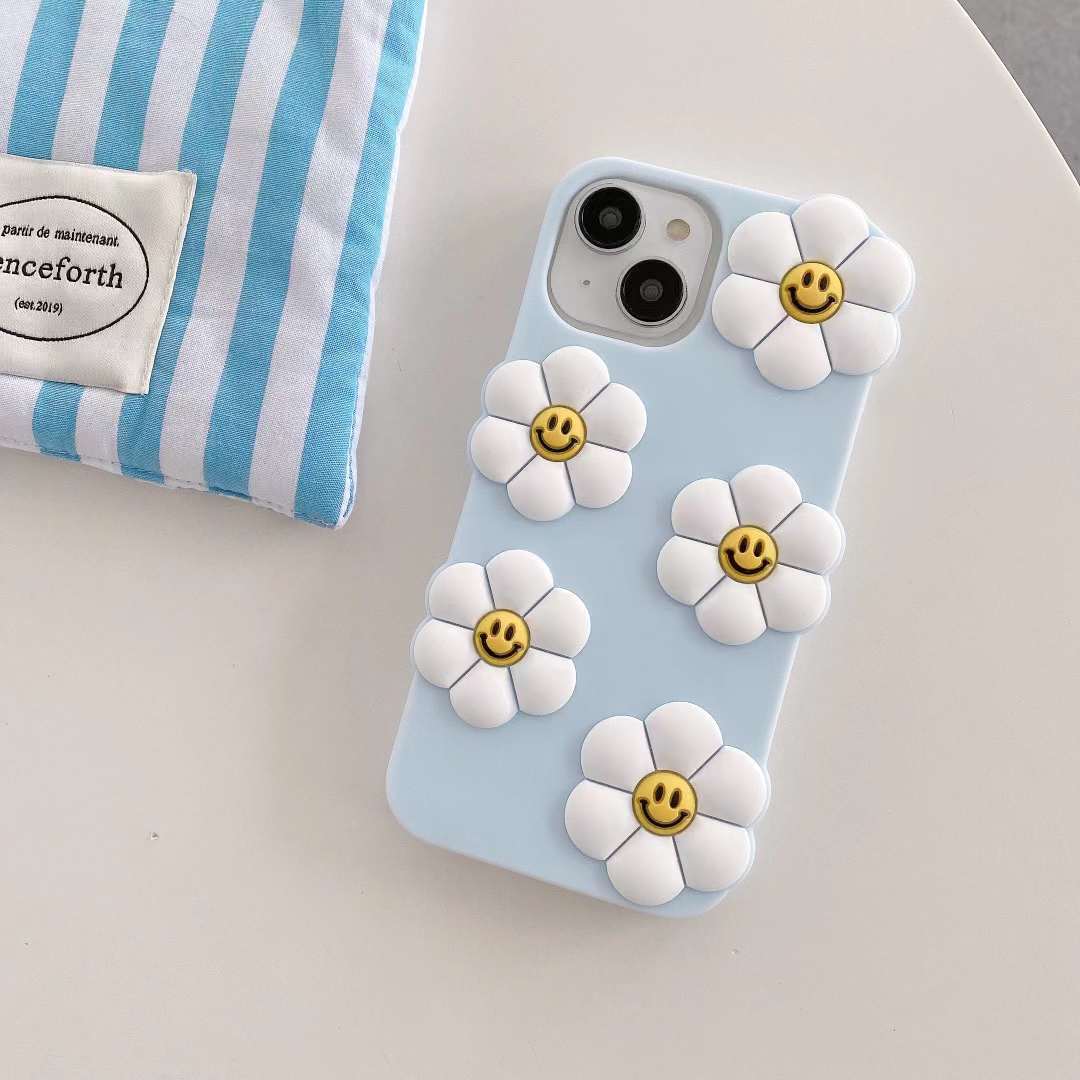 Smiling Flowers Silicon Phone Cases For iPhone